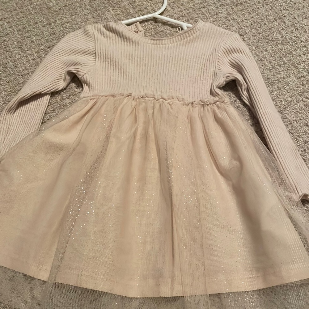 Zara Kids Girls 2-3 Years Sparkly Tulle Skirt Lined Dress